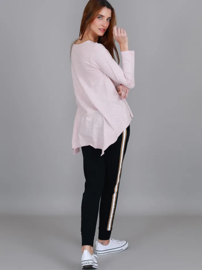 3rd Story Willow Asymmetrical Hem T Shirt< Long Sleeves