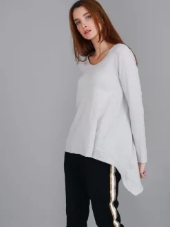 3rd Story Willow Asymmetrical Hem T Shirt< Long Sleeves