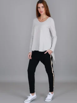 3rd Story Willow Asymmetrical Hem T Shirt< Long Sleeves