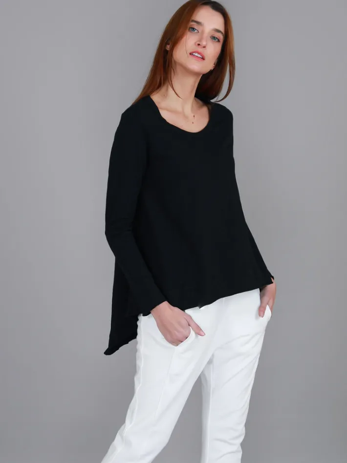 3rd Story Willow Asymmetrical Hem T Shirt< Long Sleeves