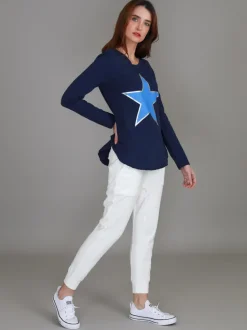 3rd Story Wonder Silver Star T Shirt< Long Sleeves
